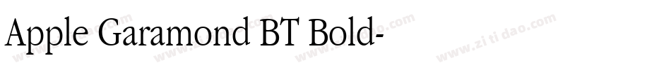 Apple Garamond BT Bold字体转换